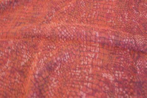 Red Snakeskin Print Chiffon Fabric Sheer Lightweight Red Etsy