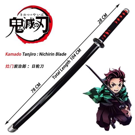 Japanese Anime Demon Slayer 39 Katana Tanjiro Kamado Wooden Sword