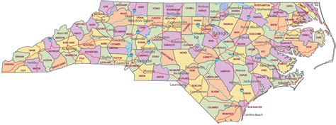 Map Of North Carolina Travel United States