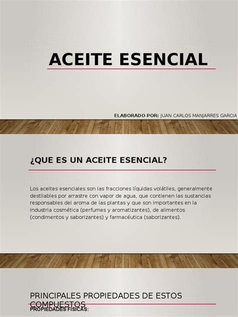 Presentacion De Aceites Esenciales Pdf Aceite Esencial Petróleo
