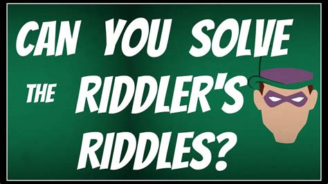 In drop out club doctors counsel one another on quitting the field (scientificamerican.com). Can You Solve The Riddler's Riddles? Batman Quiz - YouTube