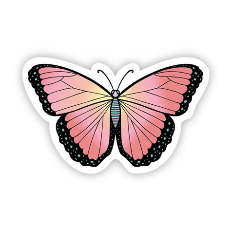 Butterfly Multi Color Aesthetic Sticker Aesthetic Stickers Blue