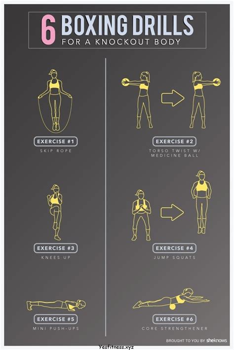 6 Boxing Drills For A Knockout Body Infographic Boxing Drills Boxing