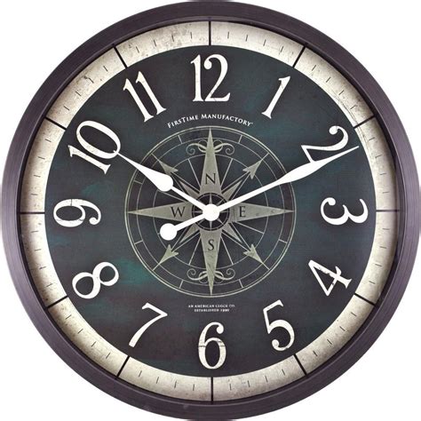 Firstime 24 In Compass Rose Wall Clock 10062 The Home Depot Wall