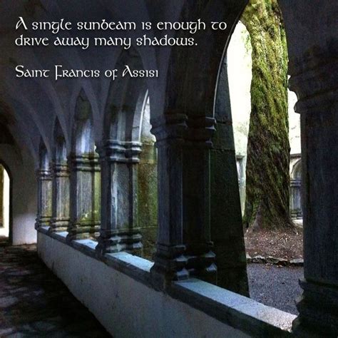 A Single Sunbeam Is Enough To Drive Away Many Shadows —saint Francis