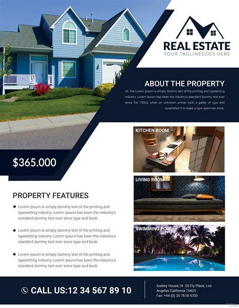 Free Real Estate House Flyer Template In Adobe Photoshop Illustrator