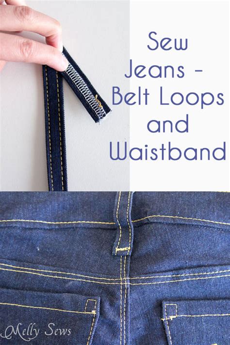 Sew Jeans Belt Loops And Waistband Melly Sews Sewing Jeans