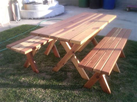 Picnic Table With Detached Benches 9 Steps With Pictures