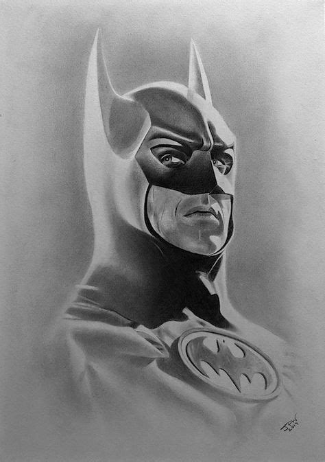 My Drawing Of Michael Keaton As Batman Graphite On White Paper