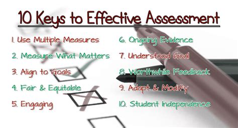 10 Keys To Effective Assessment Brave In The Attempt