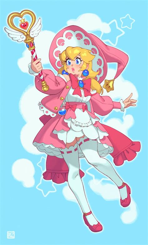 Riz Princess Peach Super Star Mario Mario Series Nintendo Absurdres Highres 1girl