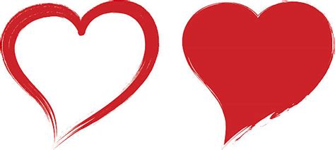 Brush Stroke Heart Shape Love Symbol Illustrations Royalty Free Vector