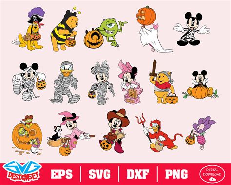 Disney Halloween Svg, Dxf, Eps, Png, Clipart, Silhouette and Cutfiles