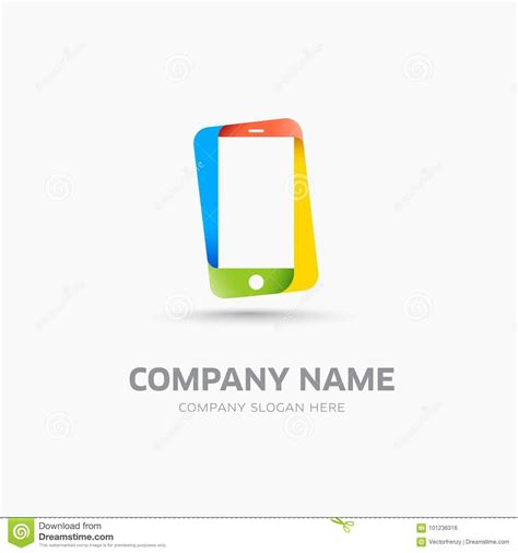 Mobile Phone Symbol And Logo Template Stock Vector Illustration Of