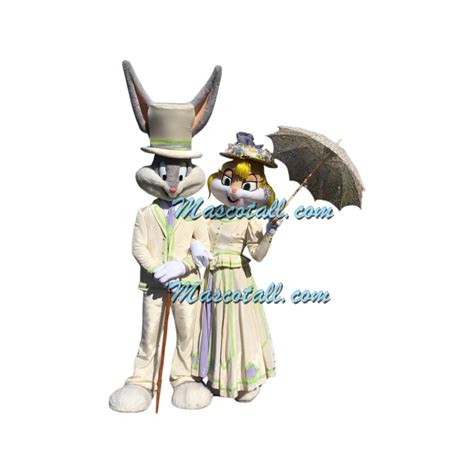 Bugs Bunny And Lola Bunny Mascot Costume