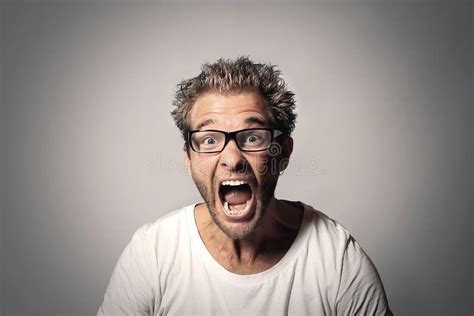 Guy Is Screaming Stock Image Image Of Mouth Rage Loud