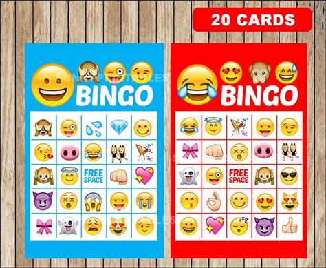 How To Play Emoji Bingo Printable Templates
