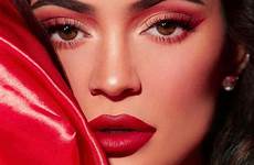 kylie jenner cosmetics holiday red campaign lashes wear miyalashes