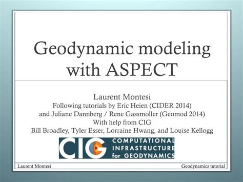 PDF Geodynamic Modeling With ASPECT Basic Principles Physical