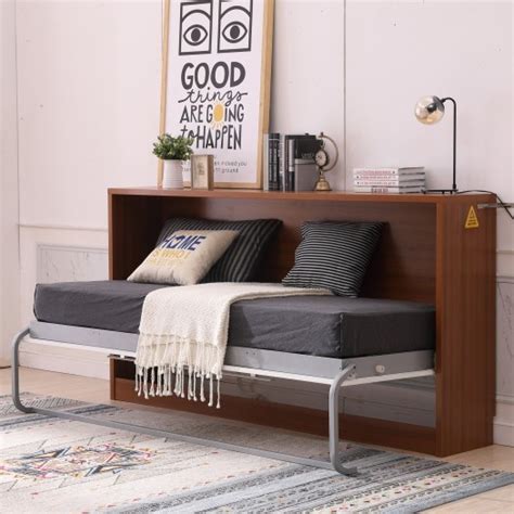 Super Single Horizontal Hidden Wall Bed Space Saving Foldable Murphy