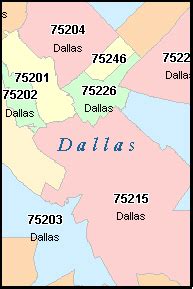 Dallas Tx Zip Code Map United States Map