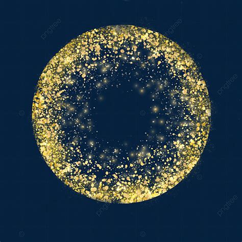 Gold Sequins Png Picture Golden Round Sequins Gold Powder Ring Border