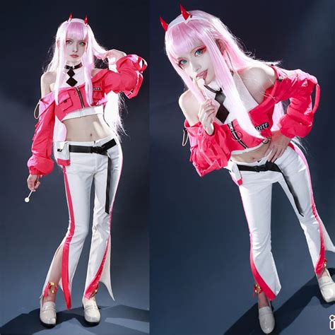 Anime Cosplay Darling In The Franxx Zero Two 02 Cosplay Costume Code 002 Code Red Casual Wear