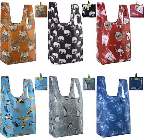 Beegreen Shopping Bags Reusable Grocery Tote Bags 6 Pack