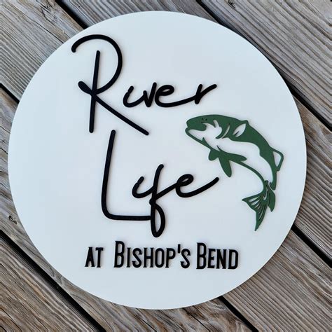 Custom River Life Sign River House Sign Welcome To The Etsy