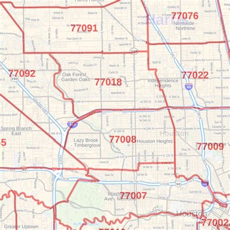 Printable Harris County Zip Code Map United States Map
