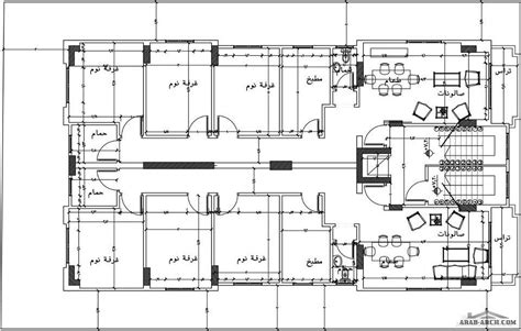 تصميم عمارة سكنية الدور شقتين مساحه الشقه 140م2 وتتكون من ريسبشن 3