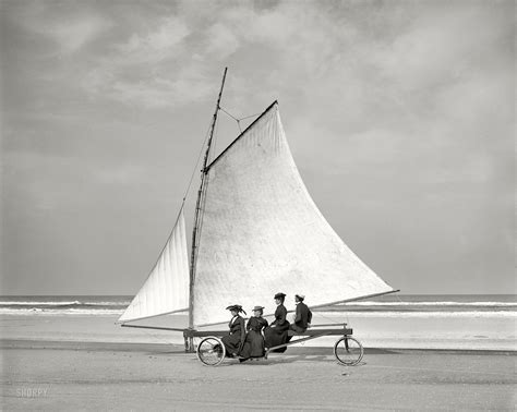 Char à Voile Sur La Plage En 1900 Andare In Barca Vecchie Foto Foto