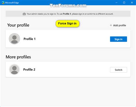 How To Enable Disable Or Force Sign In To Microsoft Edge Chromium