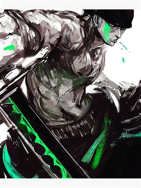 Roronoa Zoro Green Sword Poster For Sale By Daturasnake Redbubble
