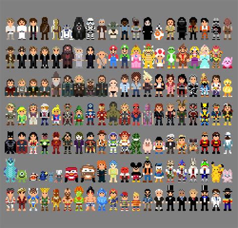 8 Bit Collection Of Characters By Lustriouscharming On Deviantart
