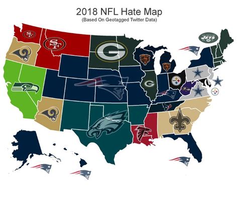 Most Hated Nfl Teams By State Nfl