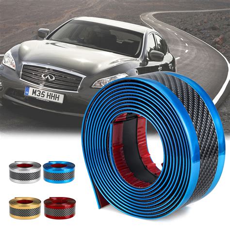 5.0 out of 5 stars. Car Stickers Carbon Fiber Blue Rubber Door Sill Protector ...