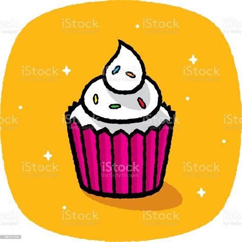 Cupcake Doodle 7 Stock Illustration Download Image Now Baked Pastry