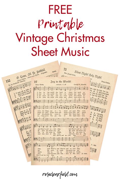 Vintage Sheet Music Printable