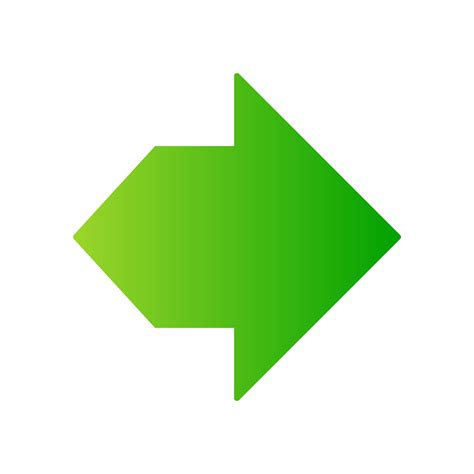 Double Green Arrow Flat Design Long Shadow Color Icon Two Way