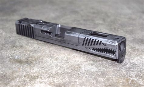 P40 Warhawk Slide For Glock 17 Gen 3 Battleworn Gray Slide Rmr Cut