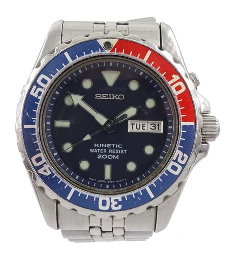 Seiko Kinetic Divers 200m Stainless Steel Wristwatch Ref 5m62 0a10