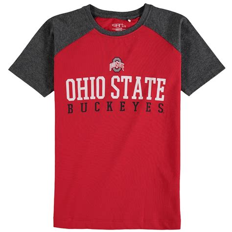Ohio State Buckeyes Youth Scarlet Dale Raglan T Shirt