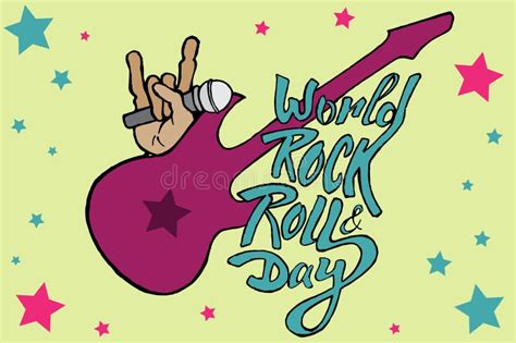 World Day Of Rock Stock Illustration Illustration Of Cartoon 74464658