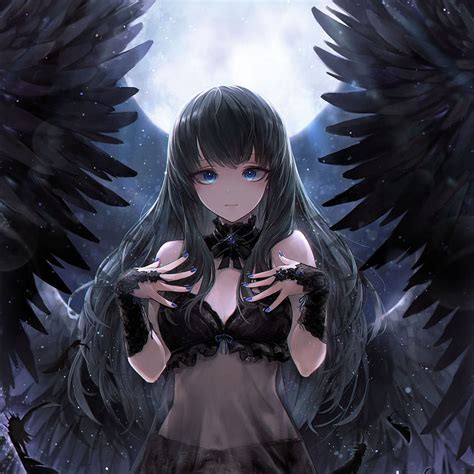 Anime Girl Dark Angel Cute Anime Girl Angel HD Phone Wallpaper Pxfuel