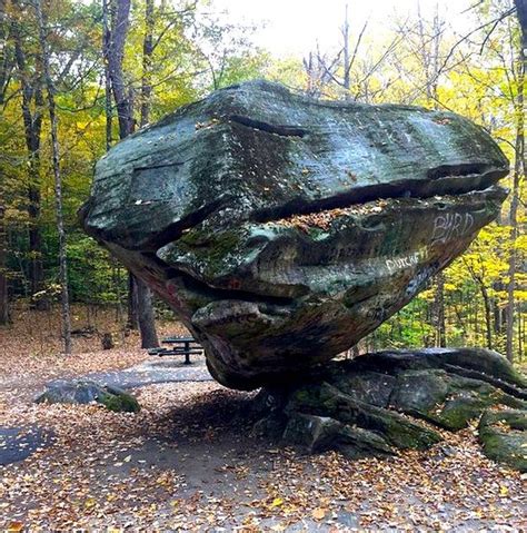 Balance Rock Is A Floating Stone In Massachusetts That Is A Natural Wonder