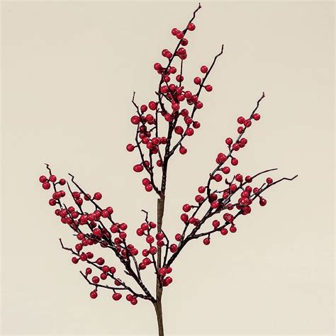 dekorační podzimní umělá květina boltze větvička červené bobule výška 76cm maxidesign