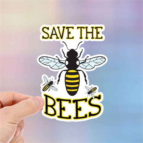 Save The Bees Sticker Honey Bees Stickers Bees Decals For Etsy