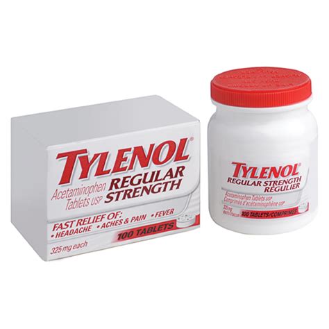Tylenol Acetaminophen Regular Strength Tablets Grand And Toy