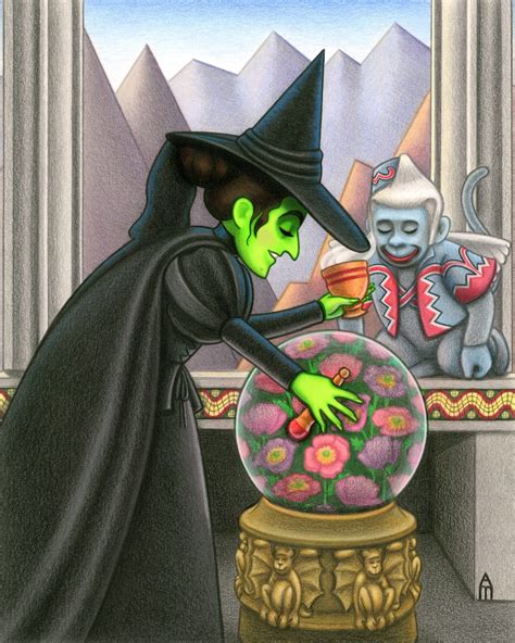 Oz Wicked Witch Of The West Colored Pencil Drawing Art Print Etsy